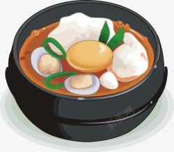 卡通砂锅食物素材