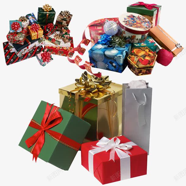 圣诞树下的礼物堆png免抠素材_新图网 https://ixintu.com 免费png素材 圣诞 礼物 节日