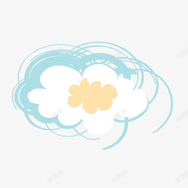 蓝色云朵的绘制png免抠素材_新图网 https://ixintu.com 云朵 绘制 蓝色 蓝色云朵 蓝色云朵的绘制