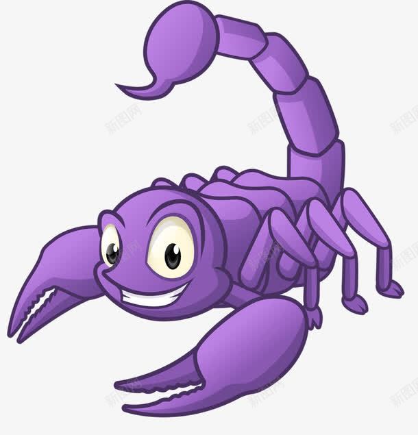 紫色蝎子png免抠素材_新图网 https://ixintu.com 动画 手绘 紫色 蝎子