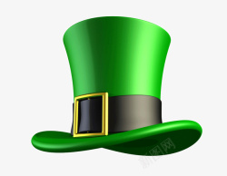 绅士黑高帽绿色大高帽高清图片