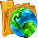 奶油文件夹地球图标png_新图网 https://ixintu.com 地球 奶油 文件夹