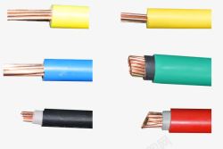 彩色电缆六种铜线元素高清图片