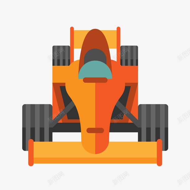 卡通手绘橙色F1赛车图矢量图eps免抠素材_新图网 https://ixintu.com F1赛车 免抠图PNG 卡通 手绘 橙色 矢量图