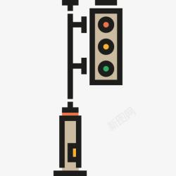 交通路标交通灯图标高清图片