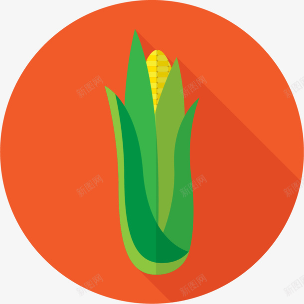 红色圆形LOGO玉米矢量图图标eps_新图网 https://ixintu.com 农作物 卡通玉米 圆形LOGO 玉米粮食 矢量玉米 红色 矢量图