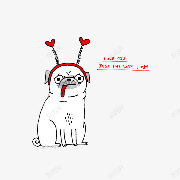 可爱的小白狗png免抠素材_新图网 https://ixintu.com 创意 动物 卡通手绘 可爱 小狗 白色 设计
