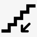下来楼梯点图标png_新图网 https://ixintu.com down stairs 下来 楼梯