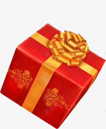 红色礼物盒png免抠素材_新图网 https://ixintu.com 圣诞礼物盒 礼物盒 红色 红色礼物盒 黄色花