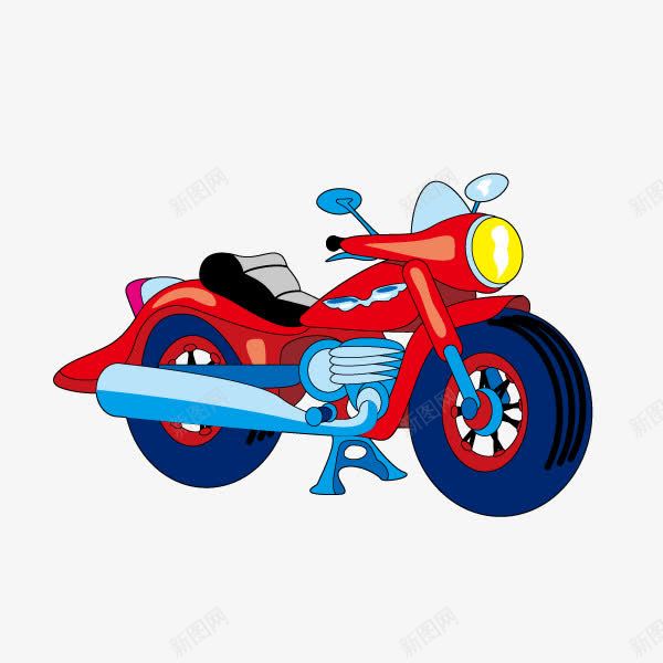 车摩托车手绘摩托车彩色png免抠素材_新图网 https://ixintu.com 彩色 手绘摩托车 摩托车 车
