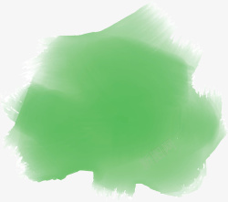 水彩绿色笔刷涂鸦矢量图素材