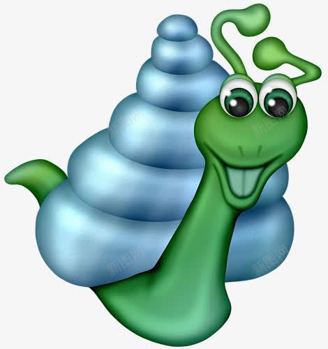 一只蜗牛png免抠素材_新图网 https://ixintu.com 创意 可爱 好玩 素材 蓝色