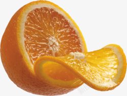 黄色切开橙子素材