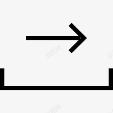 邮件界面符号右箭头在一个托盘图标图标