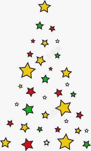 星星装饰图案png免抠素材_新图网 https://ixintu.com merry 卡通 圣诞树 星星