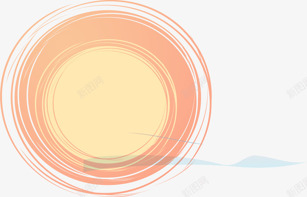 小清新黄色圆圈png免抠素材_新图网 https://ixintu.com 免抠PNG 圆圈 小清新 简约 线条 黄色
