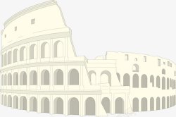 彩绘卡通罗马建筑素材