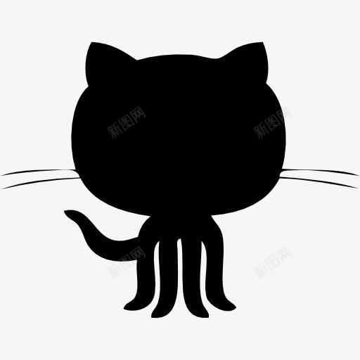 GitHub的标志的黑色形状图标png_新图网 https://ixintu.com GitHub 动物 形状 标志 标识 符号 要点 黑色