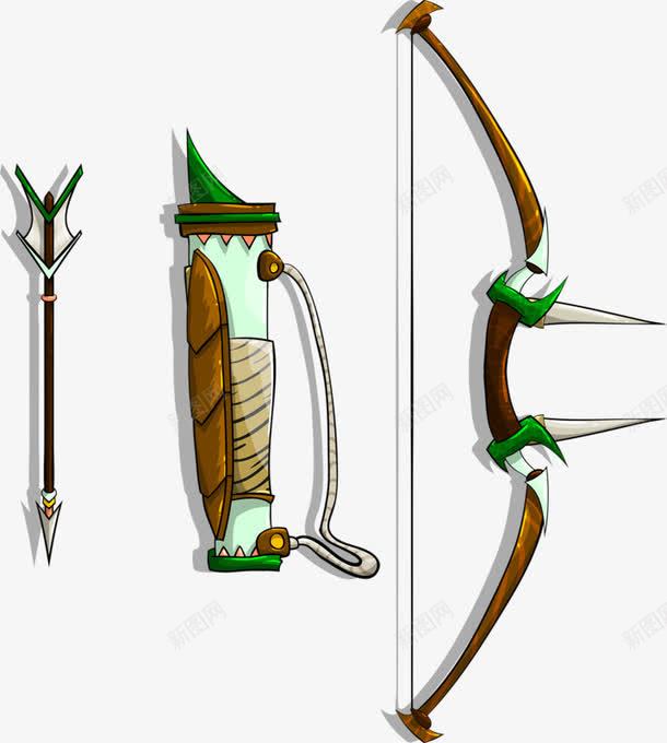 弓箭套装png免抠素材_新图网 https://ixintu.com RARZIP文件 弓 箭矢 箭筒