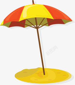 卡通遮阳伞矢量图素材