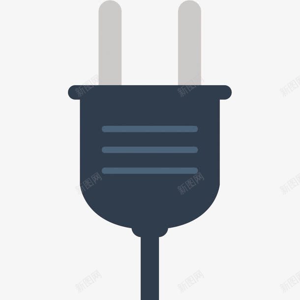 扁平插头图标png_新图网 https://ixintu.com 扁平 扁平素材 插头 矢量素材 素材