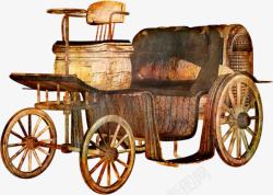 古老的马车手绘古老的四轮马车高清图片