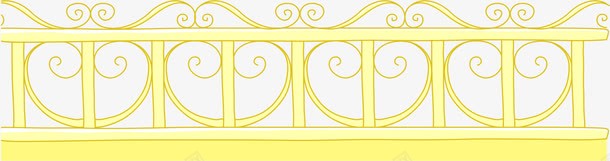 黄色护栏png免抠素材_新图网 https://ixintu.com AI 卡通 围栏 手绘 护栏 线条 黄色