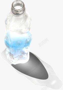 玻璃制创意水制玻璃瓶高清图片