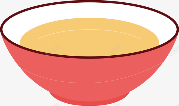 红色小碗矢量图ai免抠素材_新图网 https://ixintu.com 免抠图 卡通装饰 汤 矢量图案 红色小碗 设计图 矢量图