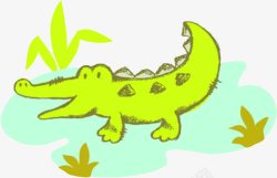 卡通沼泽鳄鱼高清图片