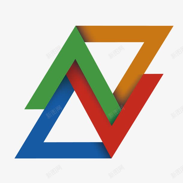 彩色相间三角形立体质感png免抠素材_新图网 https://ixintu.com 三角型 三角形 彩色 相间 立体质感