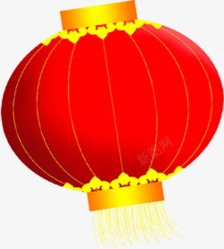 红色中国新年灯笼素材