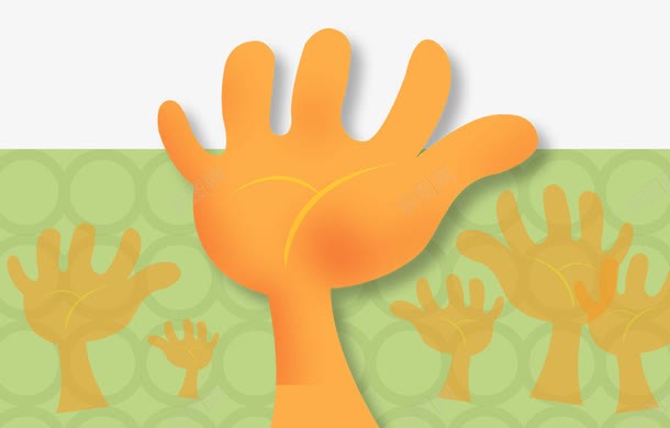 橘黄色的手png免抠素材_新图网 https://ixintu.com 健康教育 免抠图片 绿色环保 装饰图案