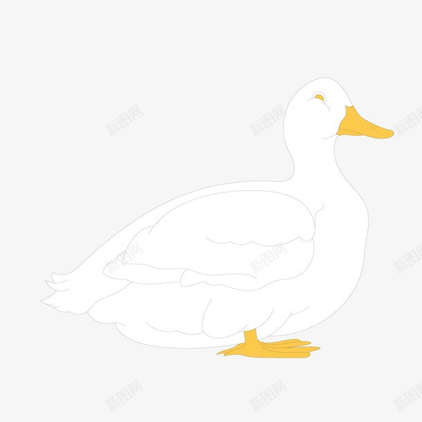 白色的鸭子png免抠素材_新图网 https://ixintu.com png图形 png装饰 家禽 白色 装饰 鸭子