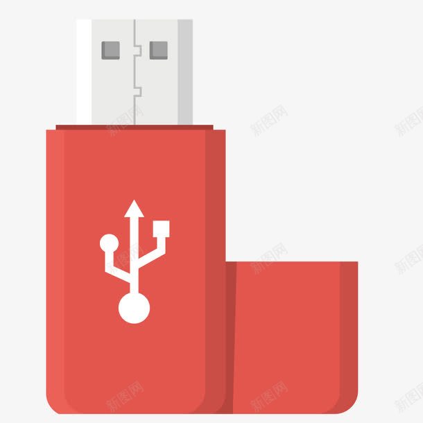 红色USBpng免抠素材_新图网 https://ixintu.com U盘 内存 设计 读卡器