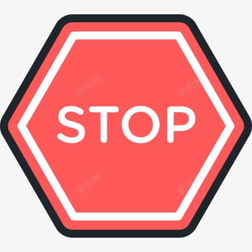 停止图标png_新图网 https://ixintu.com 交通标志 停止 停止信号 循环 迹象