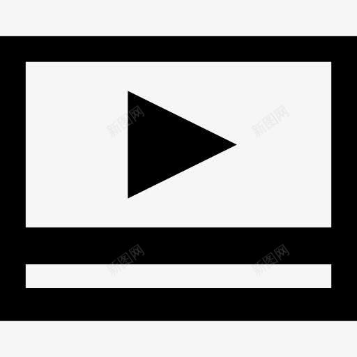 播放视频的矩形按钮符号图标png_新图网 https://ixintu.com 三角形 按钮 播放 标志 矩形 矩形控制网 符号 视频
