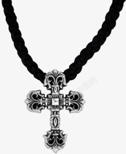 黑色骷髅十字架素材