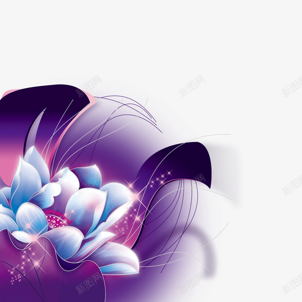 发光鲜花png免抠素材_新图网 https://ixintu.com 发光鲜花 紫色 花朵 装饰素材 鲜花