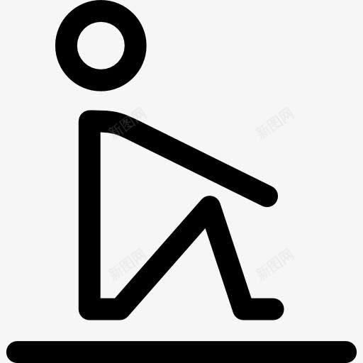 男人坐在地板上图标png_新图网 https://ixintu.com 人 坚持的人 座椅 放松 瑜伽