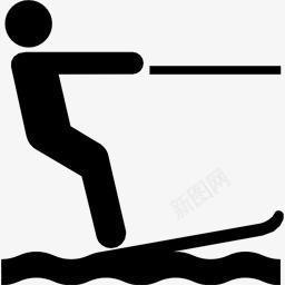 滑水运动志图标图标
