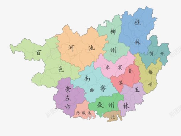 广西简称地图png免抠素材_新图网 https://ixintu.com 地图 广西 广西地图
