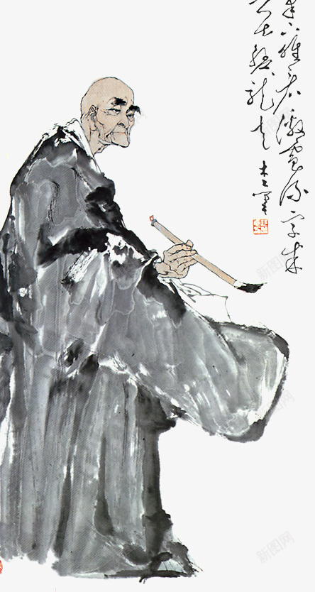 写意人物画png免抠素材_新图网 https://ixintu.com 传统人物画 古代人物画 国画 国画人物