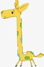 长颈鹿卡通私房黄色素材