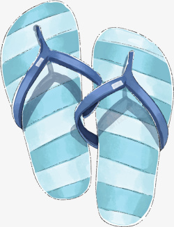 男蓝色条纹拖鞋蓝色条纹夏日拖鞋矢量图高清图片