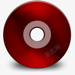 CD黑色红红色图标png_新图网 https://ixintu.com CD Cd black red 红 黑色