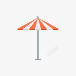 灰橙色遮阳伞素材