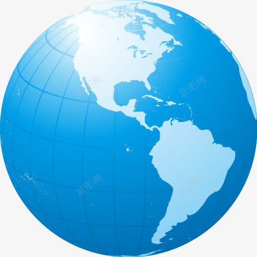 蓝色科技地球地图png免抠素材_新图网 https://ixintu.com 地图 地球 科技 蓝色