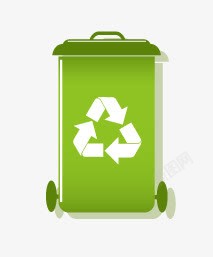 环保绿色垃圾桶素材