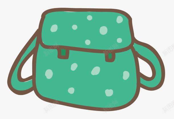 卡通背包png免抠素材_新图网 https://ixintu.com 书包 双肩包 可爱小书包 小包 绿色的书包 背包